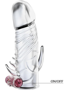 Baile: Magic, Stretchable Penis Sleeve with Vibrator, 13 cm