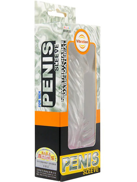 Baile: Magic, Stretchable Penis Sleeve with Vibrator, 13 cm