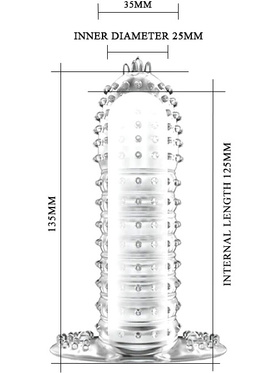 Baile: Tower, Stretchable Penis Sleeve, 13.5 cm