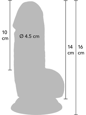 Hidden Desire: Inferno, Realistic Dildo PVC, 16 cm