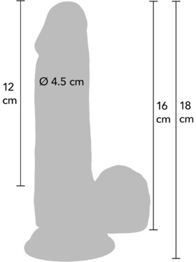 Hidden Desire: Inferno, Realistic Dildo PVC, 18 cm