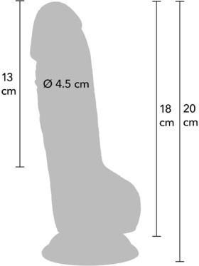 Hidden Desire: Inferno, Realistic Dildo PVC, 20 cm 