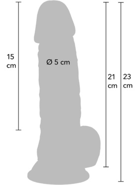 Hidden Desire: Inferno, Realistic Dildo PVC, 23 cm