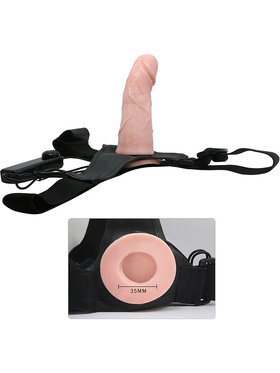 Baile: Ultra Passionate Harness, Hollow Vibrating Strap-on