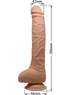 Beautiful Dick: Realistic Dildo Vibrator with Suction Cup, 28 cm, light