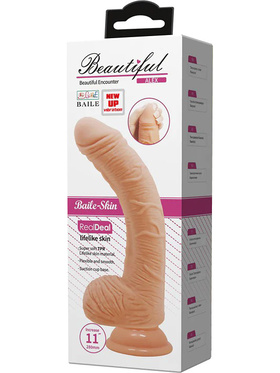 Beautiful Alex: Realistic Dildo Vibrator with Suction Cup, 28 cm, light 
