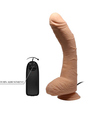Beautiful Alex: Realistic Dildo Vibrator with Suction Cup, 28 cm, light 