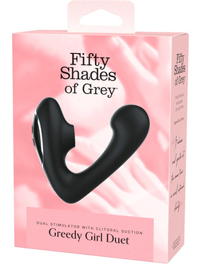 Fifty Shades: Greedy Girl Duet, Dual Stimulator with Clitoral Suction 