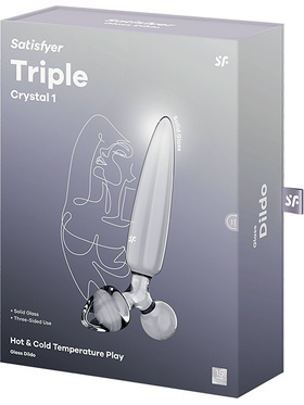Satisfyer: Triple Crystal 1, Glass Dildo, transparent