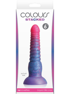 NSNovelties: Colours Stacked Silicone Dildo, 16 cm