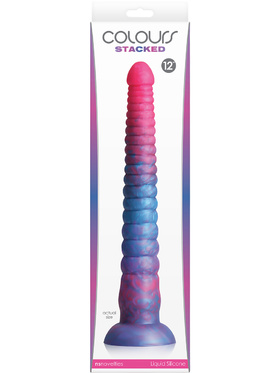NSNovelties: Colours Stacked Silicone Dildo, 30.5 cm