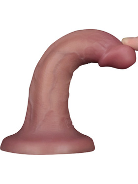 LoveToy: Vibrating Dual Density Power Cock, 16 cm