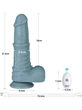 LoveToy: Dual-Layered Thrusting Realistic Cock, 27.5 cm