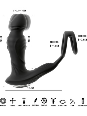 Rebel: RC Vibrating Prostate Plug with Nodding Function