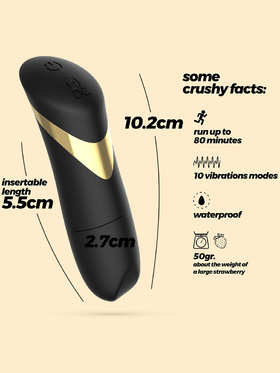 Crushious: Blinders, Rechargeable Vibrating Bullet, black