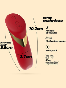 Crushious: Blinders, Rechargeable Vibrating Bullet, red