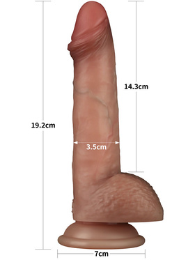 LoveToy: Sliding Skin Pro Silicone Dildo, 19 cm
