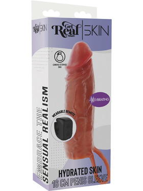 Toy Joy: Get Real, Hydrated Skin Vibr. Penis Sleeve, 16 cm