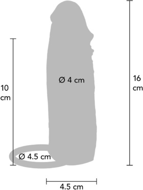 Toy Joy: Get Real, Hydrated Skin Vibr. Penis Sleeve, 16 cm