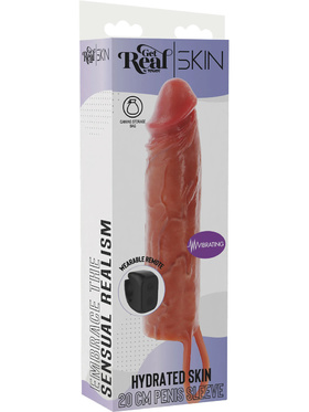 Toy Joy: Hydrated Skin Penis Silicone Sleeve Vibrating, 20 cm