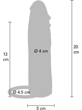 Toy Joy: Hydrated Skin Penis Silicone Sleeve, 20 cm