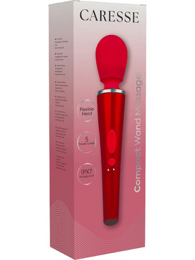Caresse: Compact Wand Massager, red