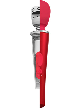 Caresse: Compact Wand Massager, red