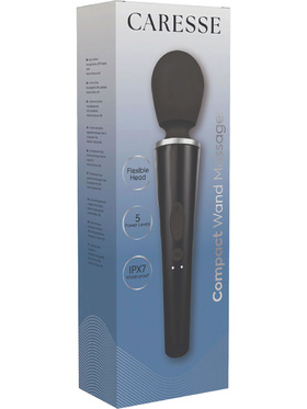Caresse: Compact Wand Massager, black