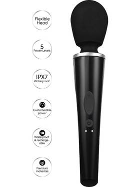 Caresse: Compact Wand Massager, black