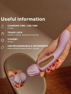 LELO: Switch, Double-Ended Wand Vibrator, turquoise