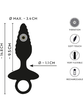 Anos: Twisted Butt Plug with Vibration