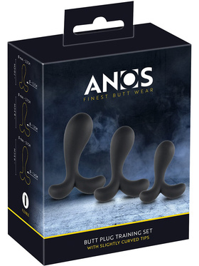 Anos: Butt Plug Training Set with Curved Tips