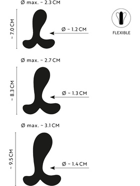 Anos: Butt Plug Training Set with Curved Tips