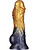LoveToy: Aerosx, Dual Density Inflatable Dildo, 21 cm, gold/black