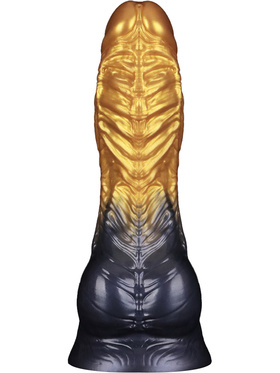 LoveToy: Aerosx, Dual Density Inflatable Dildo, 21 cm, gold/black
