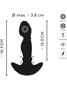 Anos: Vibrating Prostate Plug with Moving Rings