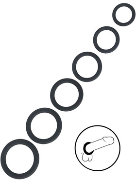 Levelz by Shots: Classic Silicone Cock Ring Set of 6