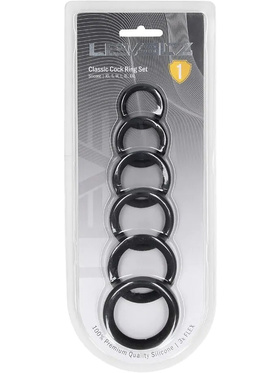 Levelz by Shots: Classic Silicone Cock Ring Set of 6