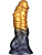 LoveToy: Aerosx, Dual Density Inflatable Dildo, 19 cm, gold/black