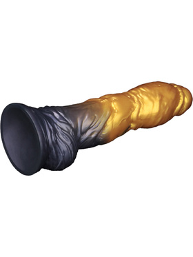 LoveToy: Aerosx, Dual Density Inflatable Dildo, 25 cm, gold/black