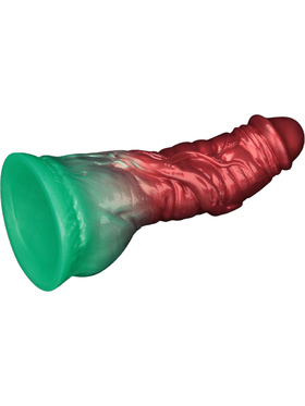 LoveToy: Aerosx, Dual Density Inflatable Dildo, 19 cm, red/green