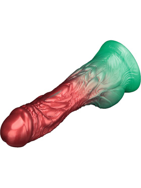 LoveToy: Aerosx, Dual Density Inflatable Dildo, 21 cm, red/green