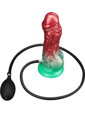 LoveToy: Aerosx, Dual Density Inflatable Dildo, 21 cm, red/green
