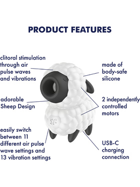  Satisfyer: Dreamy Sheep, Double Air Pulse Vibrator