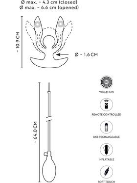 Anos: RC Inflatable Expander Plug with Vibration