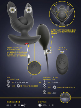 Anos: RC Inflatable Expander Plug with Vibration