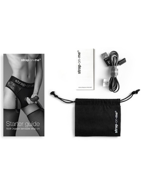 Strap-On-Me: Multi Orgasm Bendable Strap-On Vibrator, M, pink