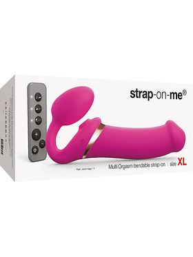 Strap-On-Me: Multi Orgasm Bendable Strap-On Vibrator, XL, pink