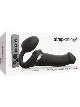 Strap-On-Me: Multi Orgasm Bendable Strap-On Vibrator, L, black