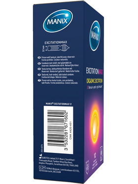 Manix: Excitation Max Condoms, 12-pack